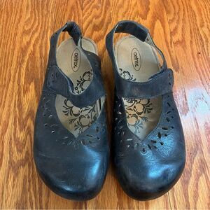 Aetrex Cheryl black slingback Mary Janes 9
